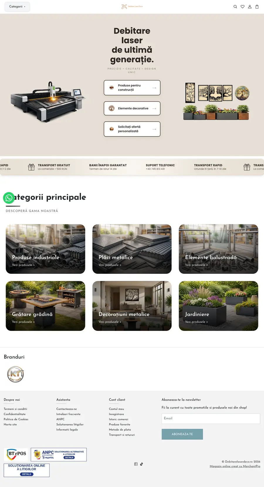 Desktop view of debitarelaserdeco.ro
