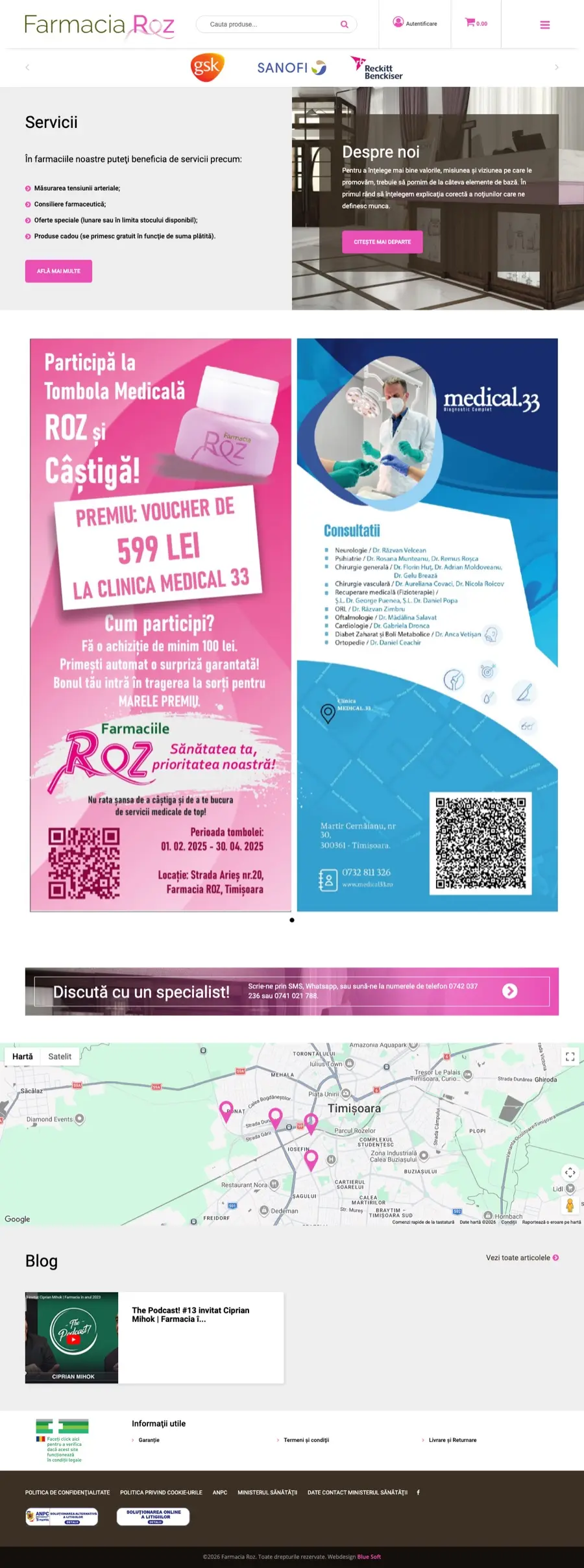 Desktop view of farmacia-roz.ro